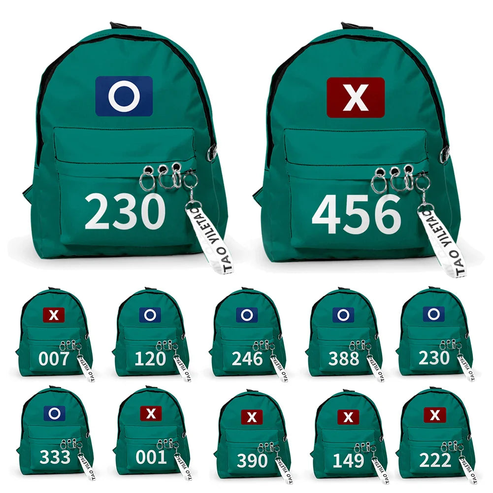 Korea Game Season2 Cosplay Backpack Bags Unisex Solid Printing Shoulder Bags Student Large Capacity School Handbags Package