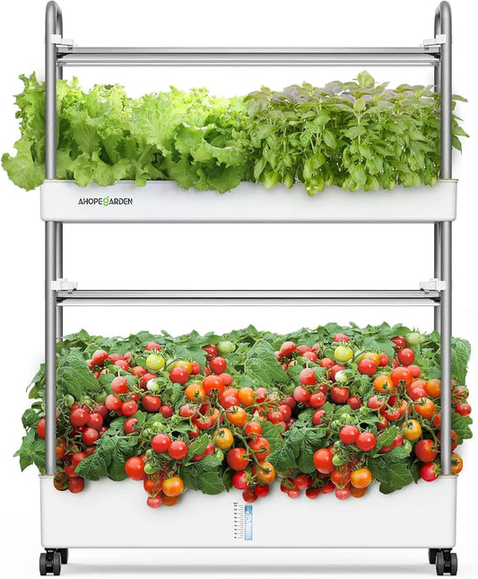Indoor Garden Hydroponics Growing System, 60 Pods Vertical Garden With Led Grow Light - Plant Germination Kit