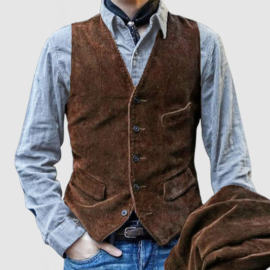 Winter Men Vintage Suit Vests Fashion Slim Single-breasted Business