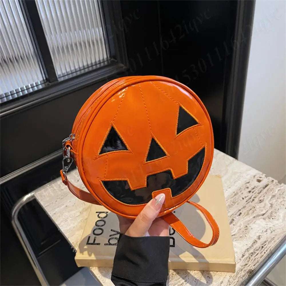 Halloween Pumpkin Crossbody Bag for Women Novelty Halloween Devil Shoulder Bag Pumpkin Satchel Bag Creative Female Halloween Bag