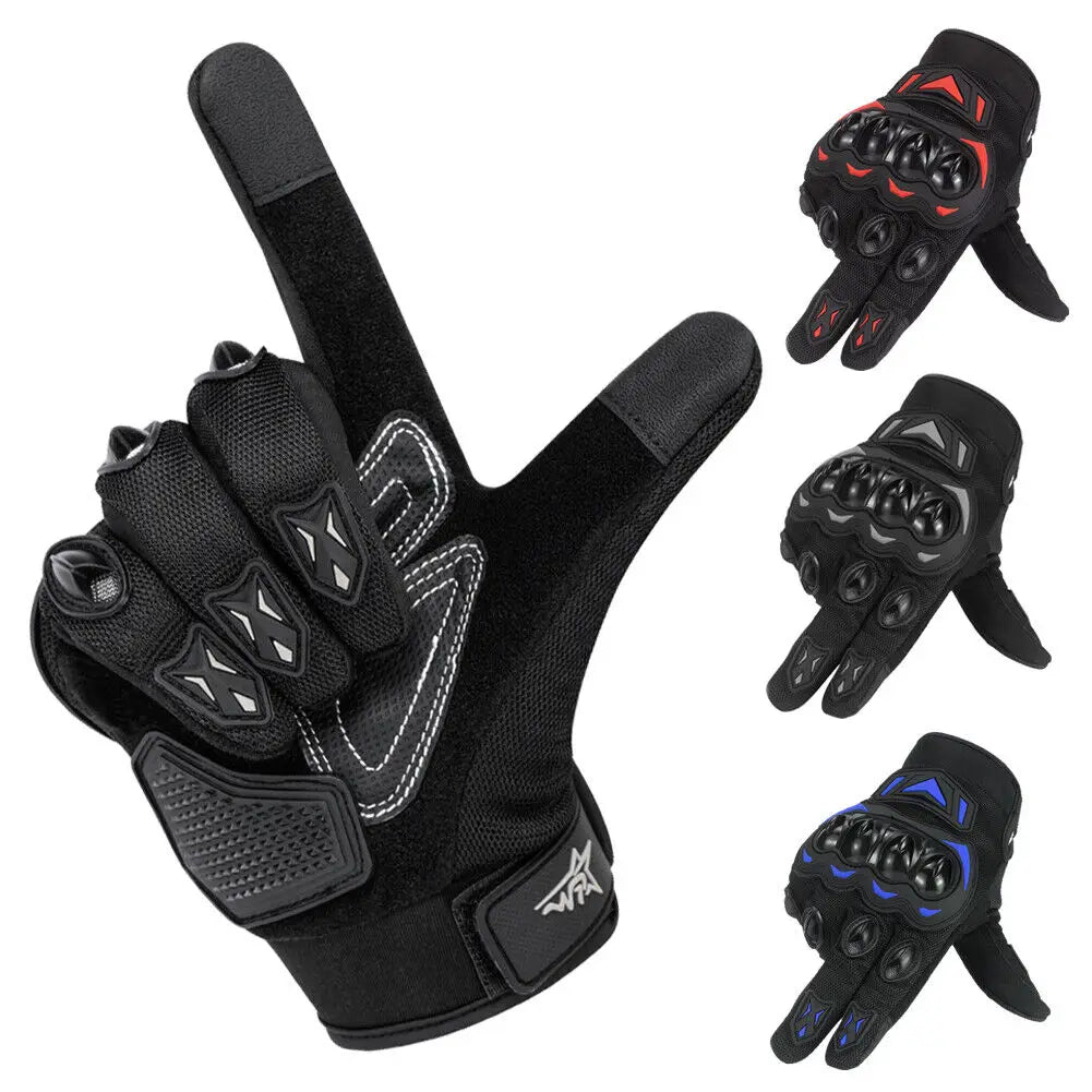 Motorcycle Gloves For Men'S Women's Full Foldinger Touchscreen Motorbike Gloves For Bmx Atv Mtb Riding Road Racing Motocross Gloves