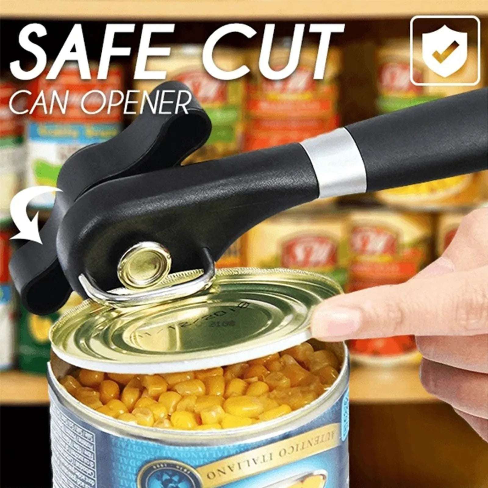 Multifunctional Can Opener Handheld Stainless Steel Can Opener Knife Safe Side Cut Can Opener Smooth Edge Gadgets Kitchen Tool