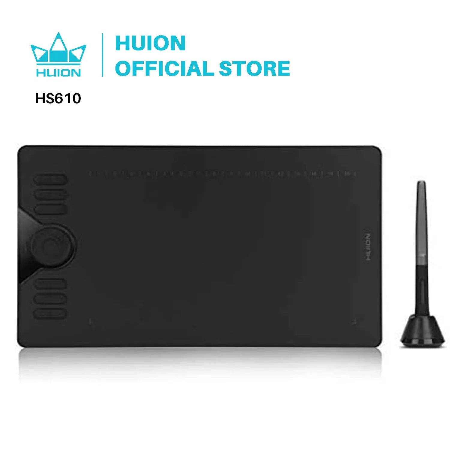 HUION HS610 Graphic Tablets Digital Pen Tablet Phone Drawing Tablet with Tilt OTG Battery-Free Stylus for Android Windows macOS