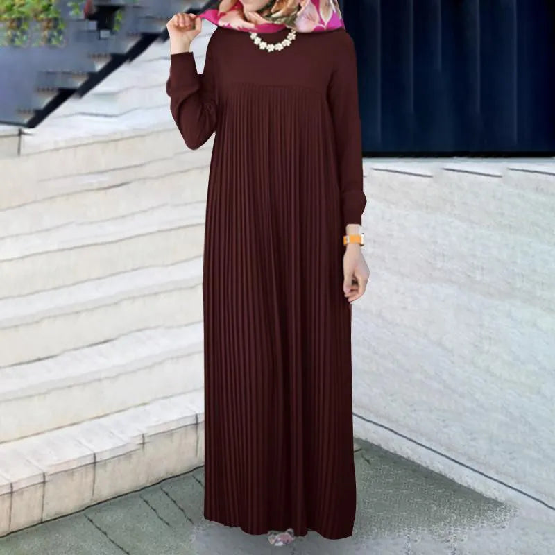 2025 Fashion Muslim Dress Women Tukey Abaya Robe Long Sleeve Maxi Sundress Vestido Dubai Kaftan Islamic Clothing Oversize