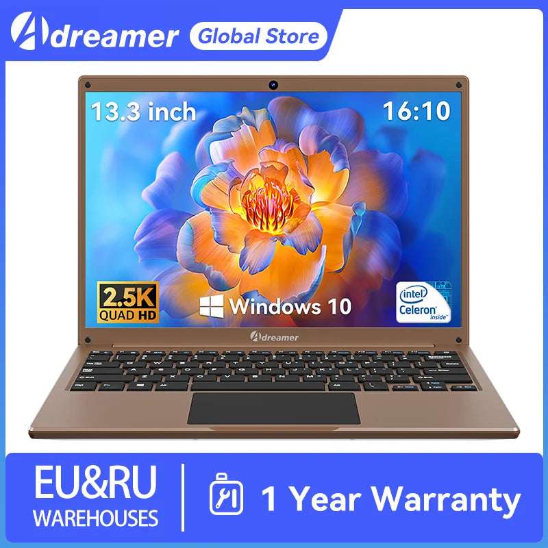 Adreamer LeoBook13 Laptop 8GB RAM 1TB SSD Notebook 13.3-" 2560X1600 Resolution Computer Intel Celeron N4020 Ship From US