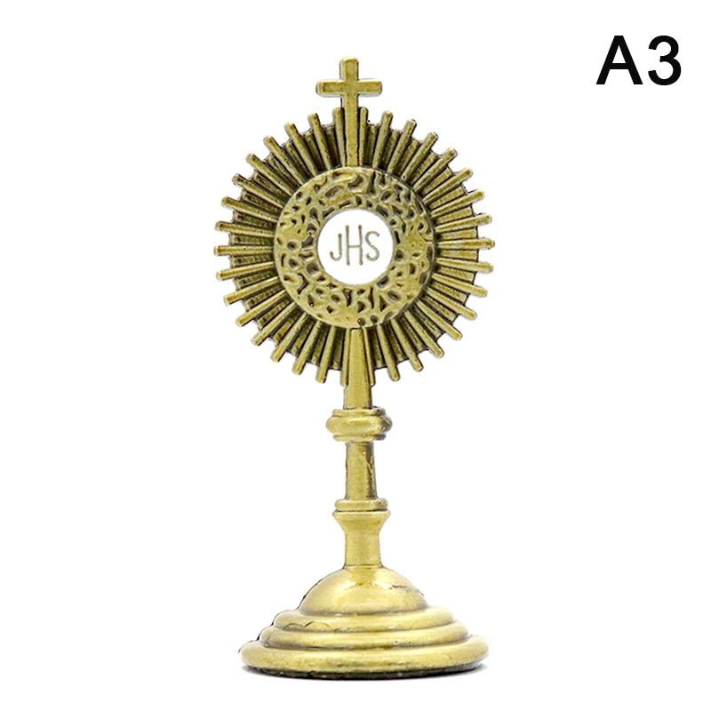 Catholic Christian Communion Statue Gold Jesus Hominum Salvator Home O