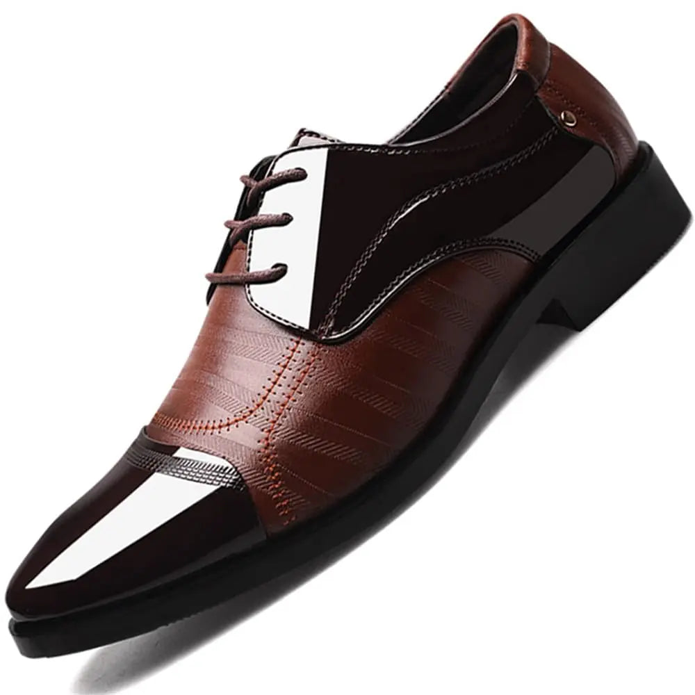 Men'S Classic Business Oxford Dress Shoes - Patent Leather Formal Shoes For Work & Special Occasions