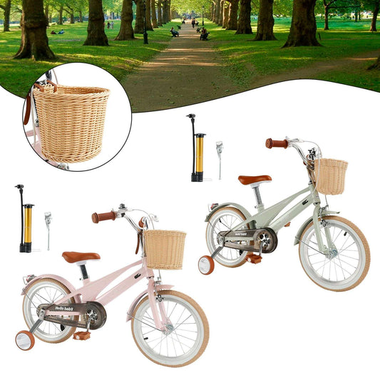 16 "es Kid's Bike Child Bicycle for Ages 7-9 Years Boys and Girls with Basket