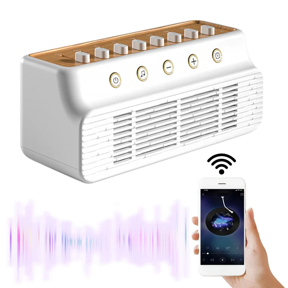 Smart Sleep Aid Speaker with 8 Nature Sounds Bluetooth Speaker Creative White Noise Sleep Machine Rechargeable MP3 Music Box