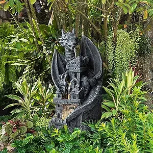 Buddha Statue 28" H, Outdoor Buddha Large Statue Zen Style Buddha Foun
