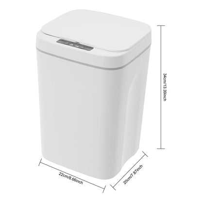 [Sensor Trash Can] 1 Piece Pp Sensor Trash Can 16L Intelligent Waste Bin Smart Sensing Space Saving Bathroom Office Kitchen Use