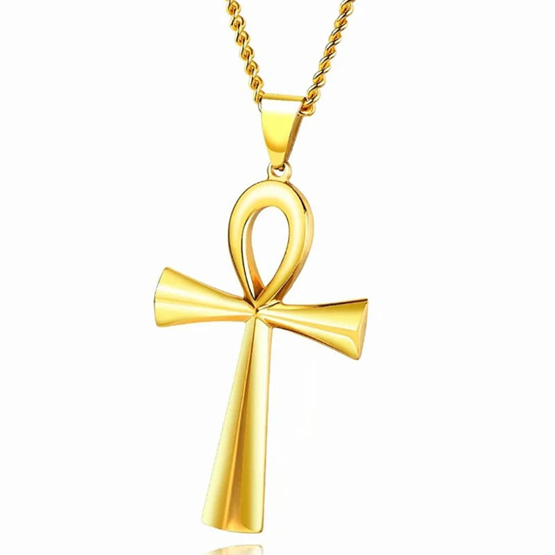 Egyptian Ankh Crucifix Amulet Pendant Necklace – Symbol of Life & Eternity