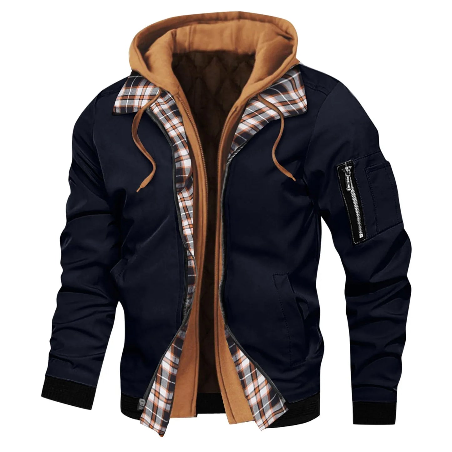 Men'S Spring Autumn And Winter Thick Large Male Hoodies Sweatshirt Slim Fit Male Clothing Windbreak Cotton Padded Down Jacket
