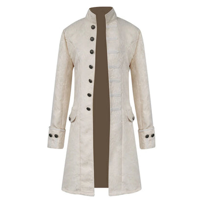 Men'S Steampunk Gothic Victorian Tailcoat - Medieval Frock Coat For Renaissance, Halloween And Costume Events