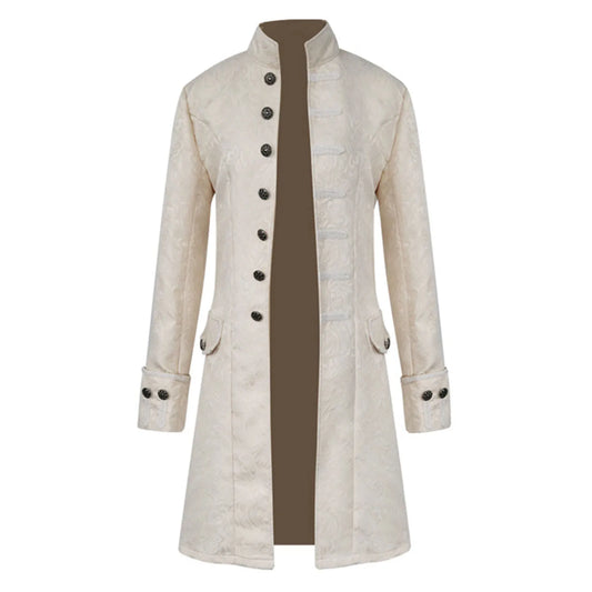 Men'S Steampunk Gothic Victorian Tailcoat - Medieval Frock Coat For Renaissance, Halloween And Costume Events