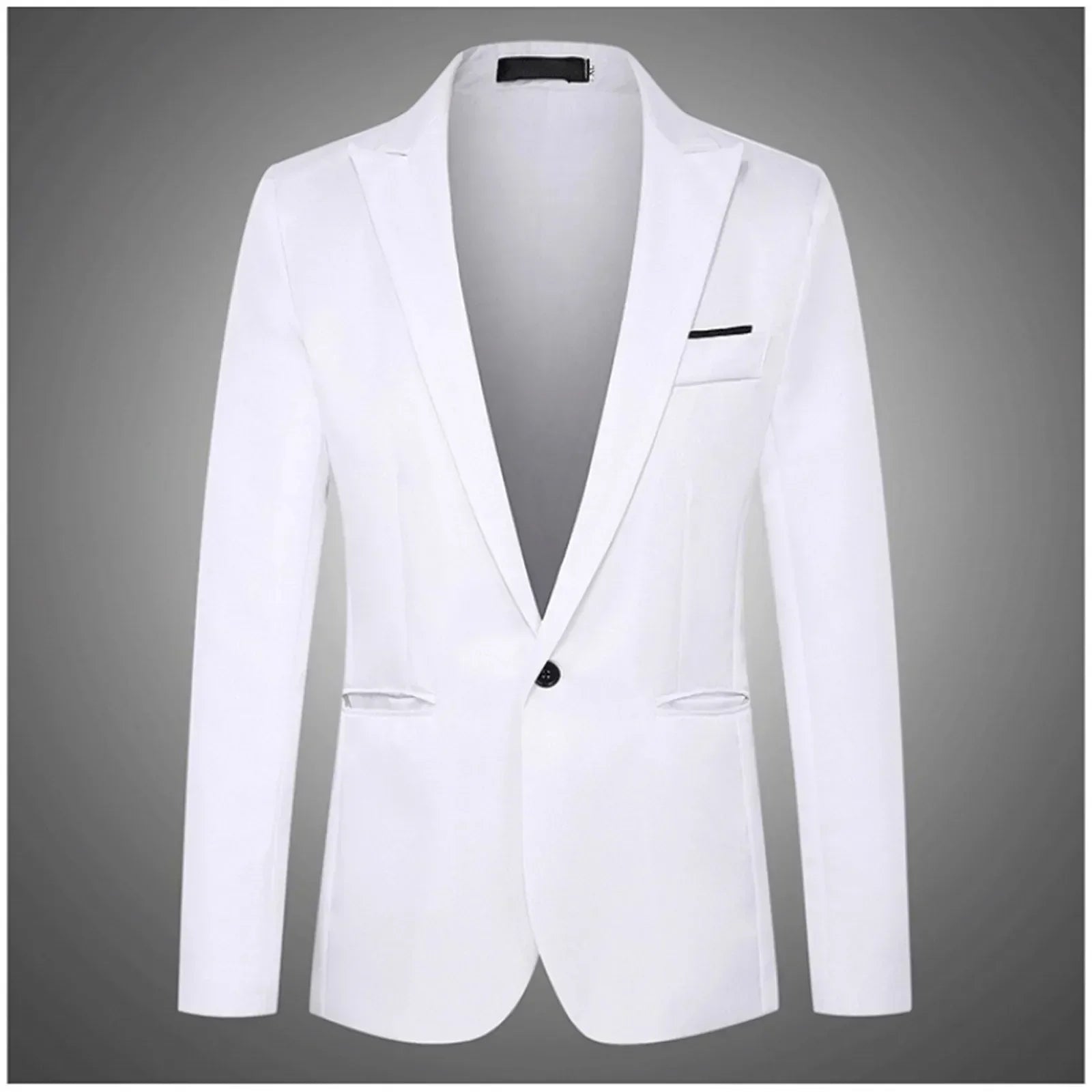 Men's Suit Fashion Slim Fit One Button Solid Tuxedo Blazers Jacket Business Suits Wedding Party Homecoming Suits For Men