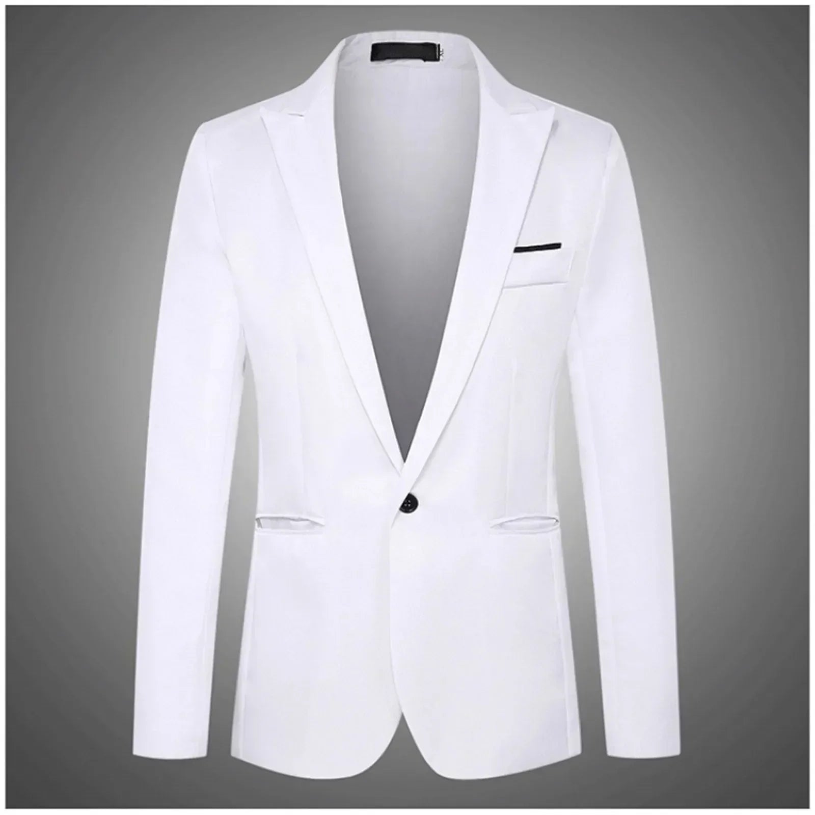Men's Suit Fashion  Slim Fit One Button Solid Tuxedo Blazers Jacket Business Suits Wedding Party Homecoming Suits For Men