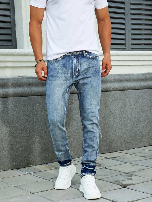 Men fashion stretpants, multiple color options, eacolor is a very good process wash, slim-fit style-2406