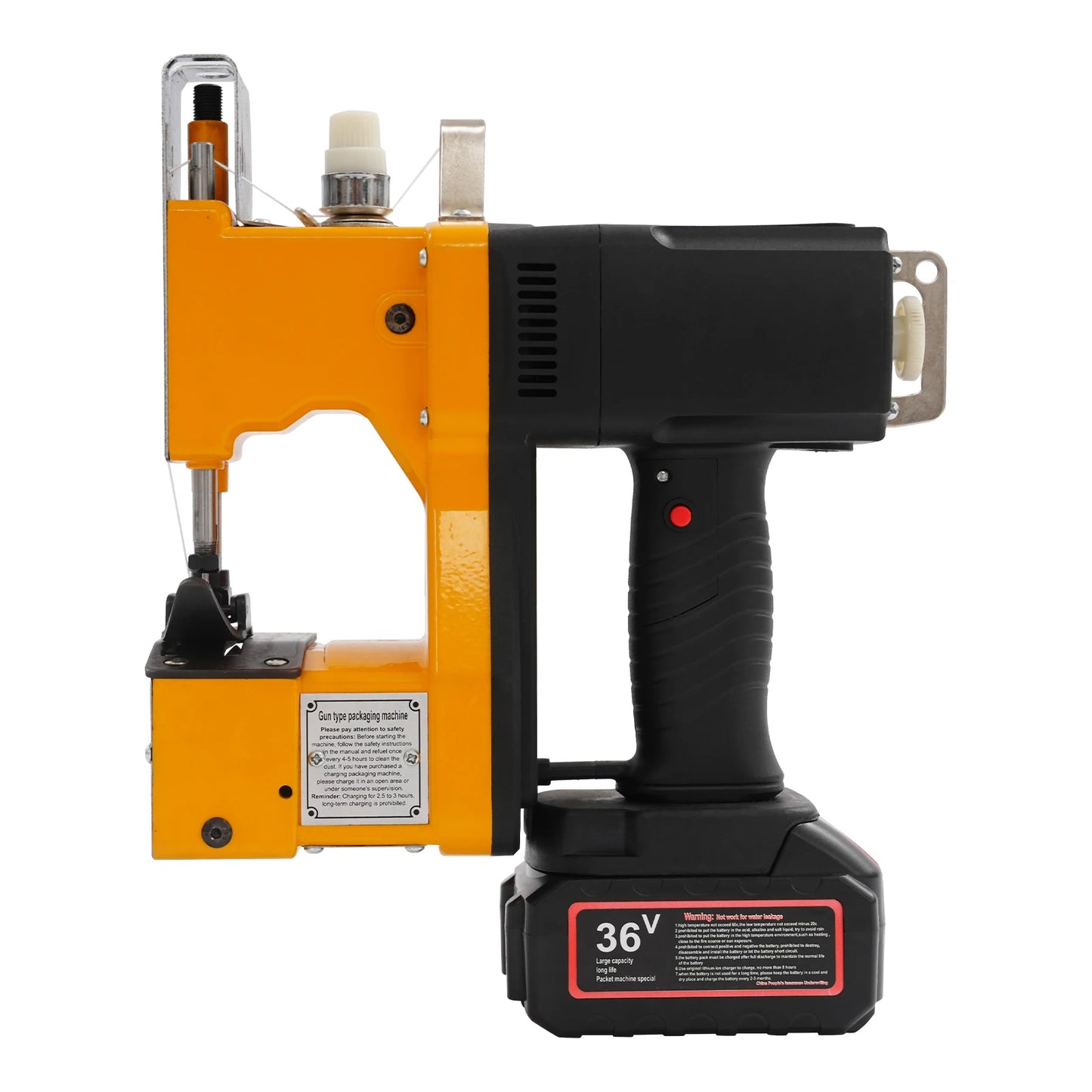 36V 110V Cordless Portable Bag Sewing Machine Electric Bag Sealing Machine Bag Stitching Machine 2800-3200 Stitches/Min