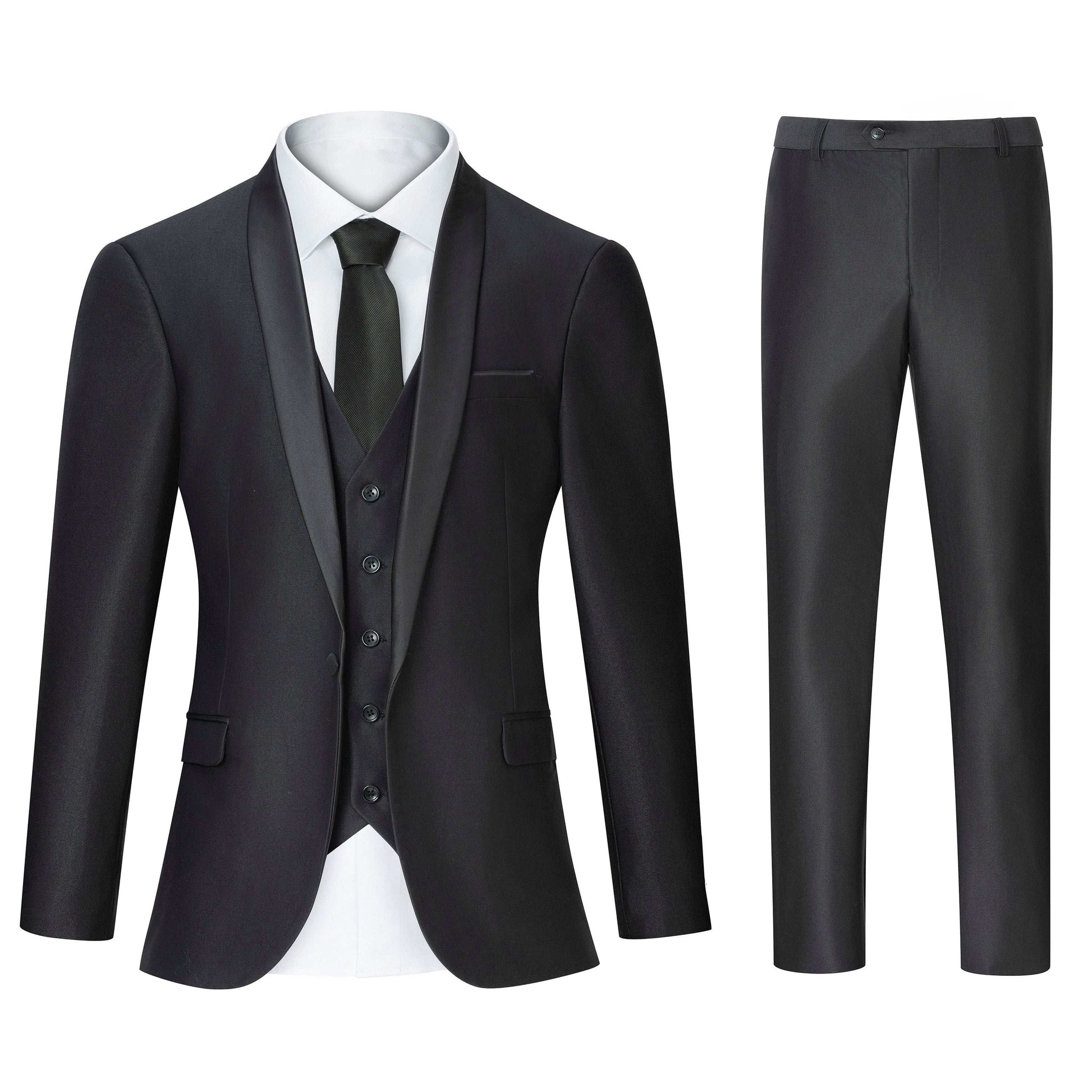 New Party Stage Men'suit Costume Clothing Groomsmen Regular Fit Tuxedo 3 Piece Set Jacket+Trousers+Vest Blazers Pants
