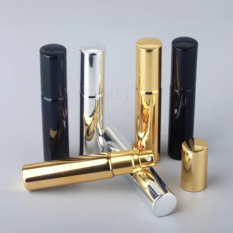 10Ml Portable Uv Glass Refillable Perfume Bottle With Aluminum Atomizer Spray Bottles Sample Empty Containers