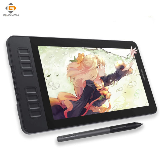 GAOMON PD1161 Graphics Tablet 11.6 Inch IPS Screen Drawing Pen Display with 8 Shortcut Keys and 8192 levels Battery-Free Stylus