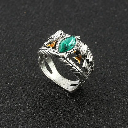 Lord Ring Of Barahir, Aragorn, Gondor, Green Crystal Rings, Cosplay Creativity, Personality Jewelry, Gifts For Men