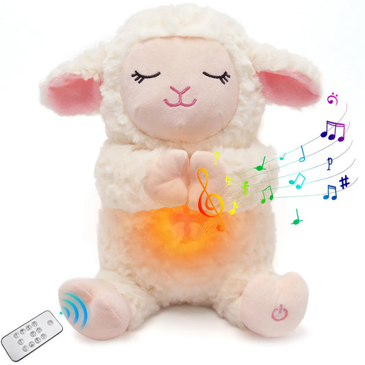 Musical Sheep Plush Toy Soft Stuffed Animal Gift Box Set Easter Christmas Gift for Boys and Girls