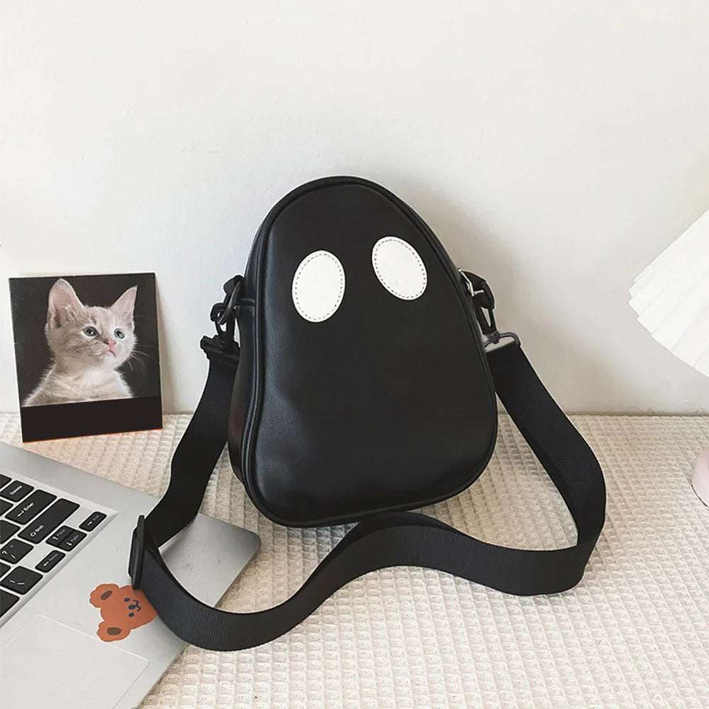 Ghost Bag Funny Leather Shoulder Bag Lovely Devil Fashion Zipper Messenger Handbags Small Unisex Portable Casual Satchel Bag