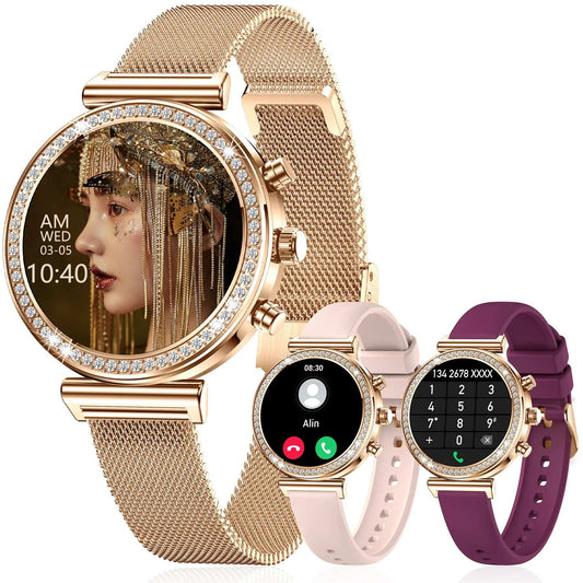 1.29" Touchscreen Smart Watch(Wireless Calls),Fitness Smartwatch for iPhone/Android with Sport Modes, Women Function/Watch Faces