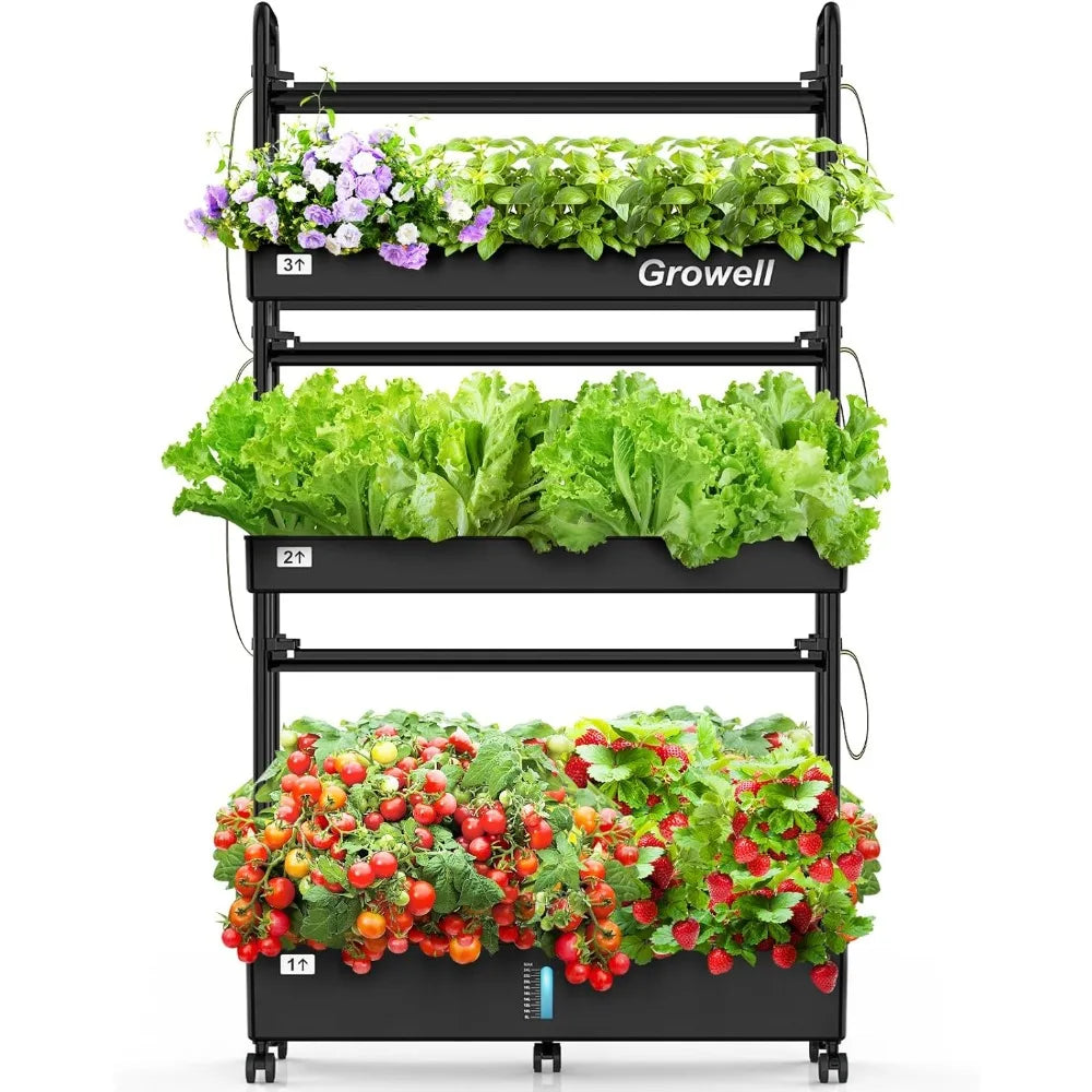 Hydroponic Planting System Kit with LED Growth Lights, Automatic Water Circulation System, and WiFi Smart Plug