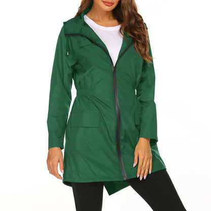 Women'S Lightweight Waterproof Raincoat - Hooded Windbreaker For Hiking, Climbing & Outdoor Activities