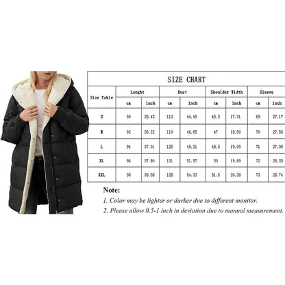 Women's Winter Warm Coats Sherpa Fleece Lined Long Hooded Puffer Jacket