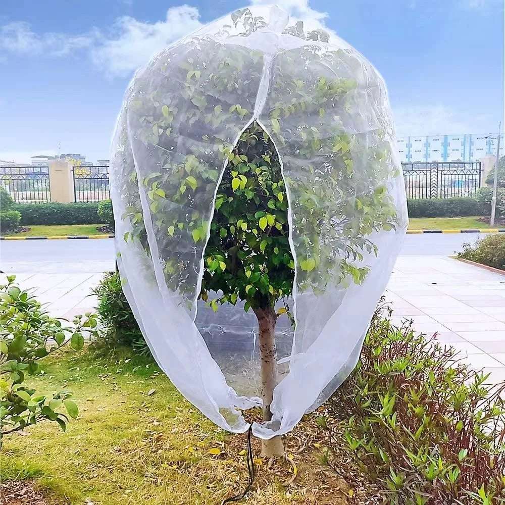 Large Fruit Tree Netting Bags With Zipper And Drawstring  Garden Birds Nettings For Cherry Apple Tree Blueberry Bushes