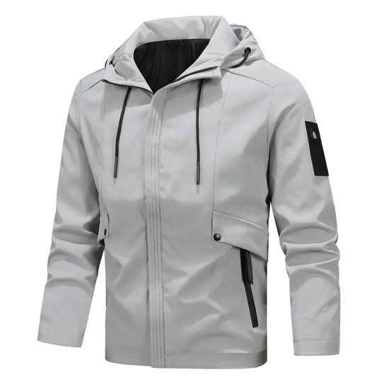 Vented Ski Jacket Men'S Autumn And Winter Fashion Casual Windproof Zipper Pullover Hooded Long Sleeve Jacket Foldable Winter Coat