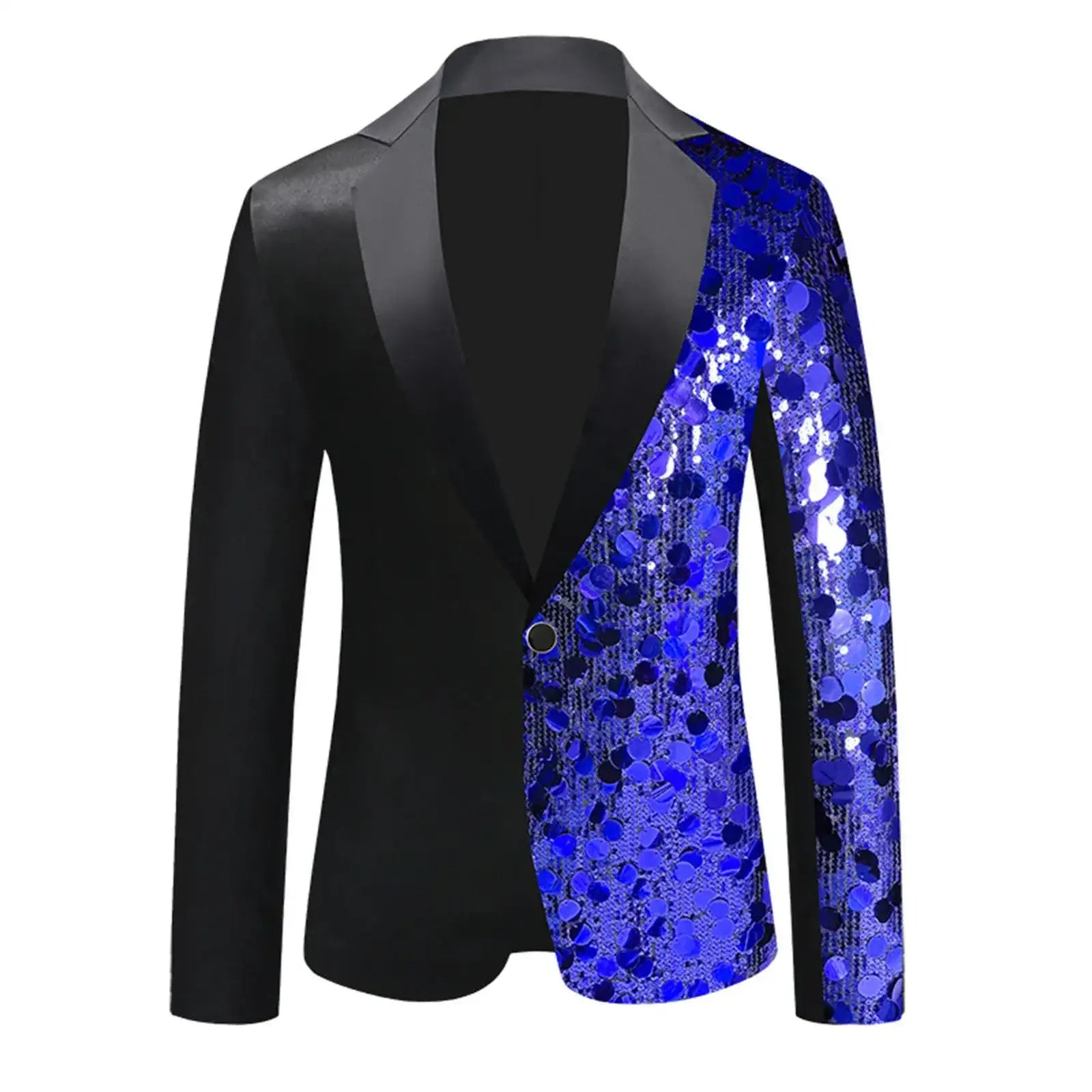 Suit Coat Mens Trendy Fashion Outerwear Sequined Dance Dresses Costumes Wedding Banquet Suits Lapel Long Sleeved Jacket Hombre