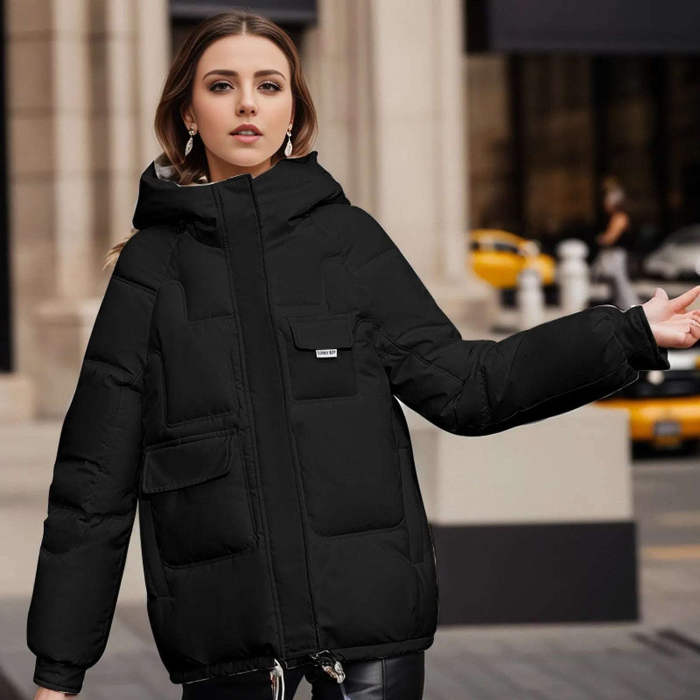 Winter Jacket Women Parkas Hooded Thick Down Cotton Padded Parka Femal