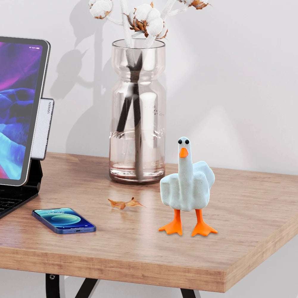 Craft Decoration Statue Resin Lovely Duck Figurine Creative Duck Sculpture 3D Duck Figure Crafts Home Housewarming Gift