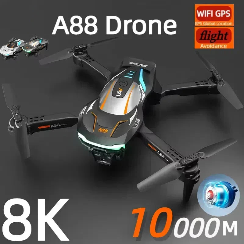 2025 A88 Drone 8K Profesional 8K Dual-Camera Photography GPS 360 Obstacle Avoidance Flow Positioning Foldable Quadcopter RC New