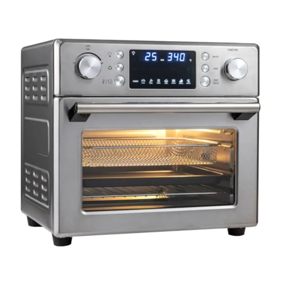 14-In-1 Air Fryer Toaster Oven Combo 1700W Stainless Steel Countertop Convection Oven With Bake Rotisserie Dehydrate Defrost Fu