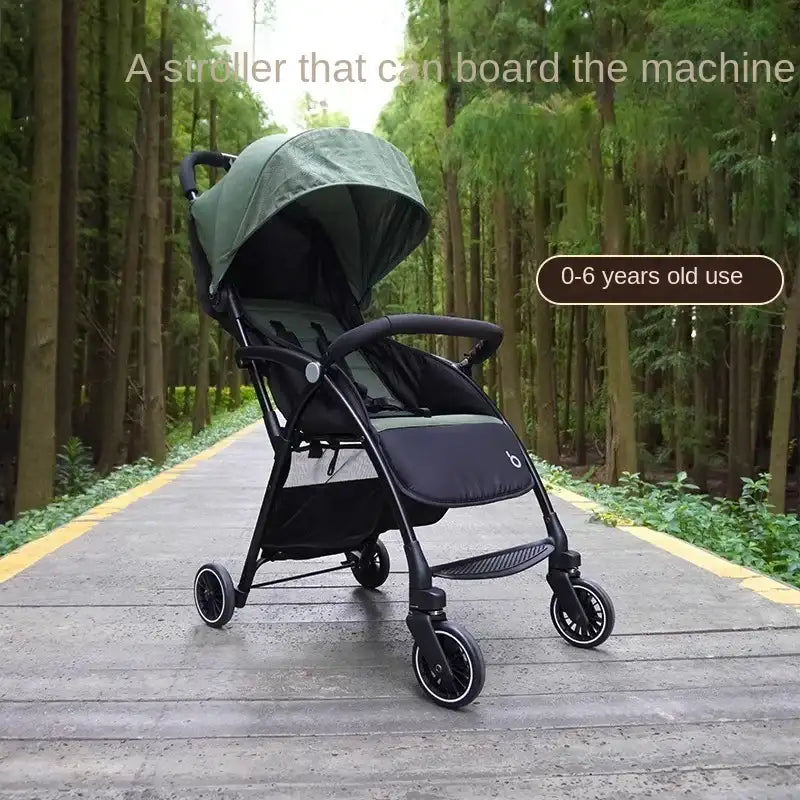 Sitting and Lying Dual-use Lightweight Foldable and Carrying Multi-speed Adjustment Large-capacity Storage Bag Baby Stroller