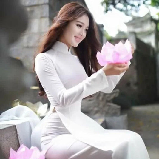 Ao Dai Vietnam Dress Flowing Skirt Aodai Dress Vietnam Clothing Vietnamese Ao Dai Long Slim Cheongsam Aozai