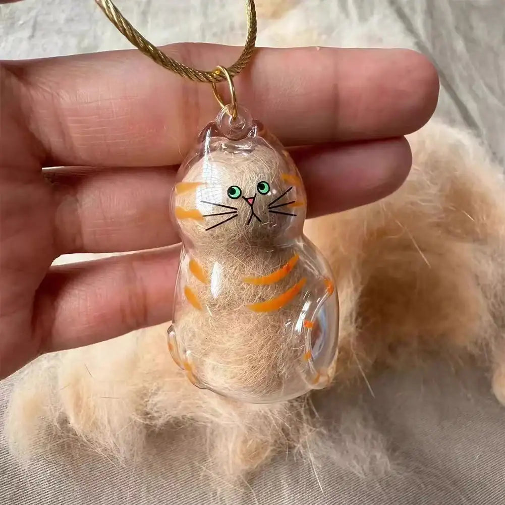 Transparent Pet Hair Storage Box Cat Hair Storage Capsule Keychain For Cat Fur Diy Memorial Gift For Pet Lovers