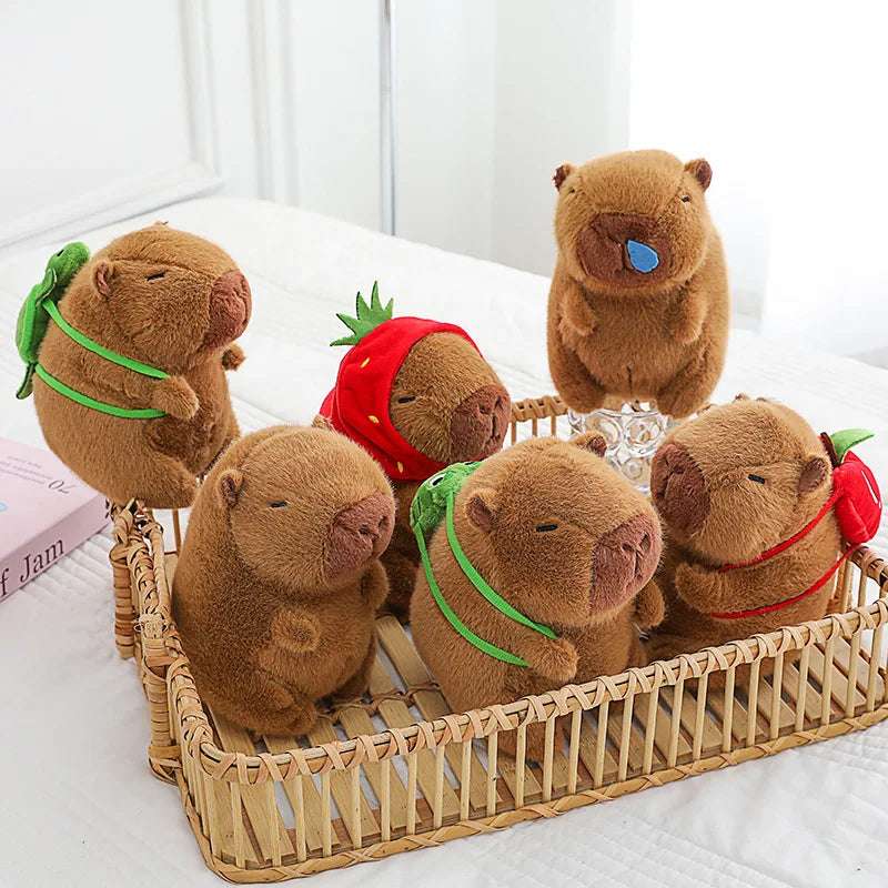 25-60cm Gorgeous Capybara Plush Toy Simulation Capibara Fluffty Doll Internet Celebrity Animals Soft Stuffed Toy Room Decor Kid Gift