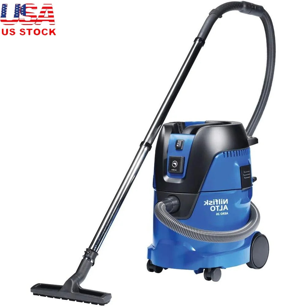 Wet Dry Vacuum Cleaner 6.6 Gallon Heavy Duty Portable 25L Cfm 84 Waterlift Hose Tool Kit Easy Maintenance