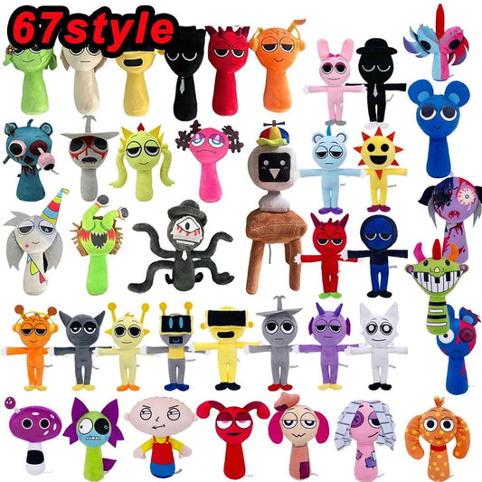 67styles Sprunki Plush Toys Sprunki Incredibox Plush Doll Sprunki Game Cartoon Kids Birthday Gifts Stuffed Dolls Christmas Gift