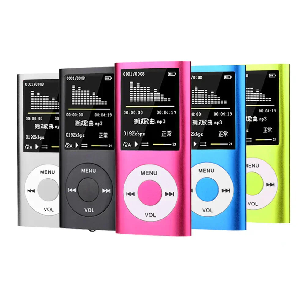 1.8" Mp3 Player Portable Music Playing With Fm Radio Video Ebook Player Rechargeable Battery