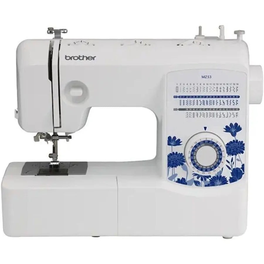Mz53 Fullsize Sewing Machine With 53 Builtin Stitches Onestep Buttonhole Stitch Buttonhole Foot And Finger Guard