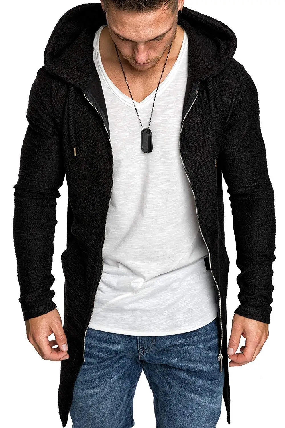 Men'S Vintage Woolen Windbreaker Trench Coat - Lapel Buttoned Belt Mid-Length Fall Winter Casual Outerwear
