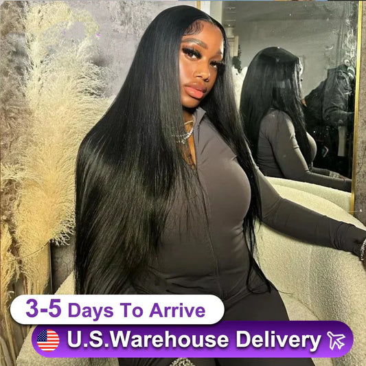 30" Bone Straight Lace Front Wigs Human Hair 13x6 250 Density Hd Lace Frontal Wig 13x4 Brazilian Hair Pre Plucked For WoMen's